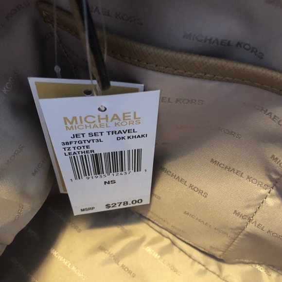 ✨Michael Kors Dark Khaki TZ Leather Tote 👜✨ - Picture 6 of 8